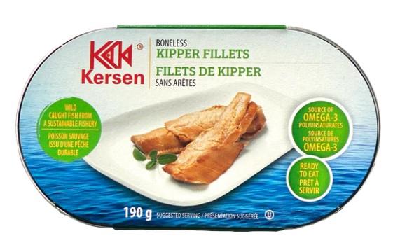 KERSEN KIPPER FILLETS BONELESS 190g