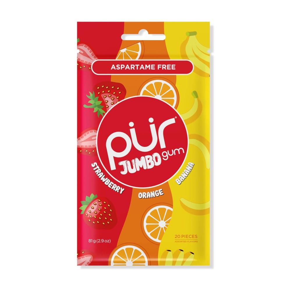 PUR GUM JUMBO STRAWB/ORANGE/BA 81g