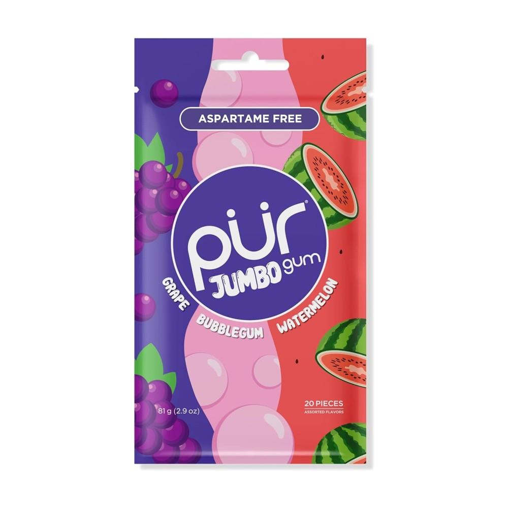PUR GUM JUMBO GRAPE/BUBBLEGM/W 81g