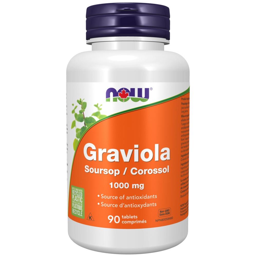 NOW GRAVIOLA SOURSOP - 1000mg / 90 TABS