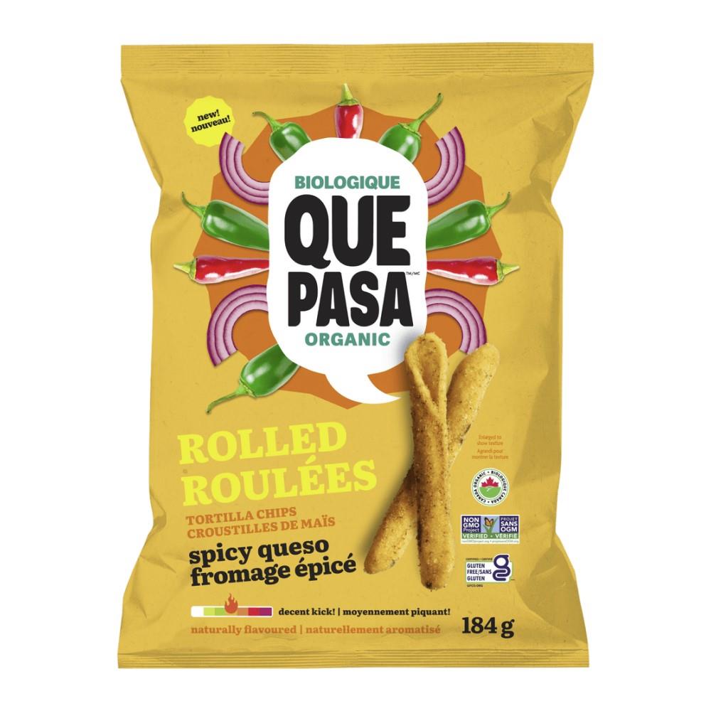 CORN TORTILLA CHIPS ROLLED - SPICY QUESO / 184g