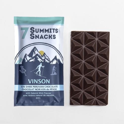 DARK CHOCOLATE BAR w PEPPERMINT - 64% / 80g