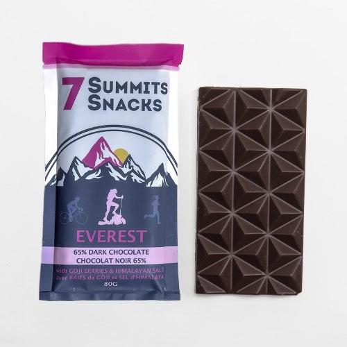 DARK CHOCOLATE BAR w GOJI BERRIES & HIMALAYAN SALT - 64% / 80g