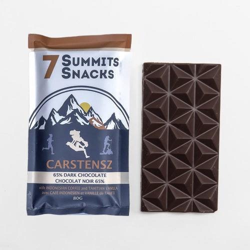 DARK CHOCOLATE BAR w COFFEE & VANILLA - 64% / 80g