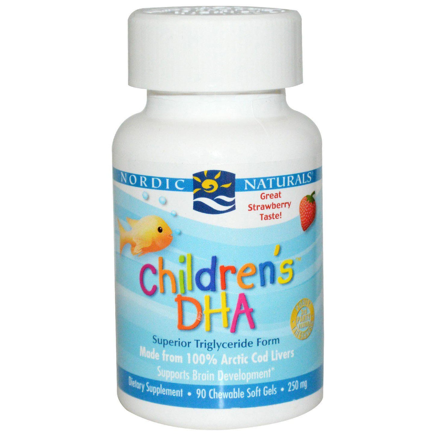 NORDIC NATURALS DHA CHILDREN'S STRAWBERRY, 90 CHEWABLE SGELS