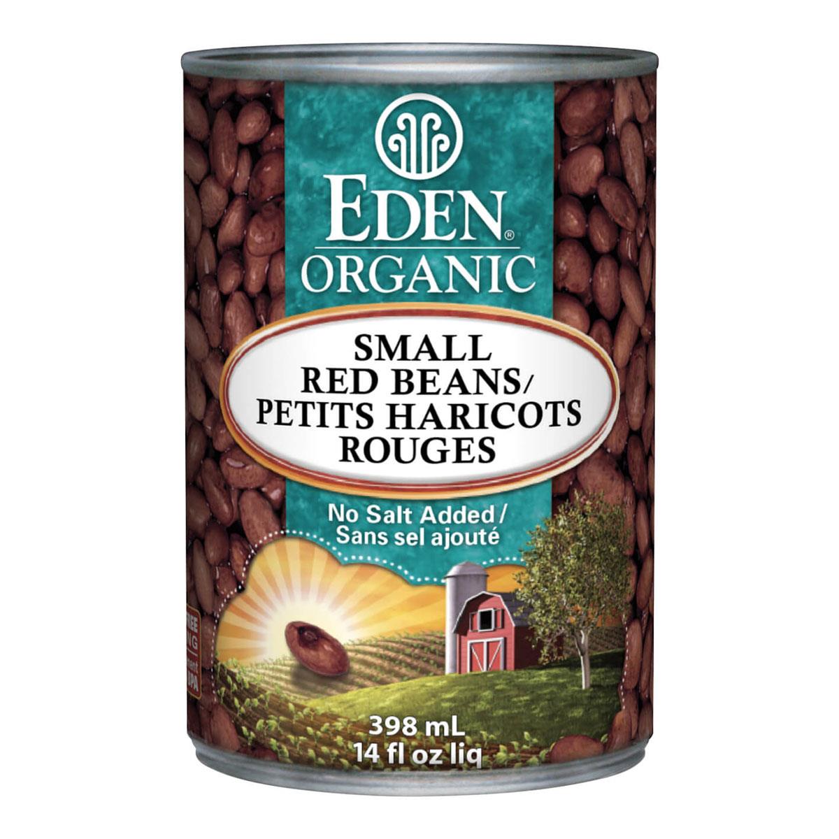 EDEN ORGANIC SMALL RED BEANS NO SALT, 398ML