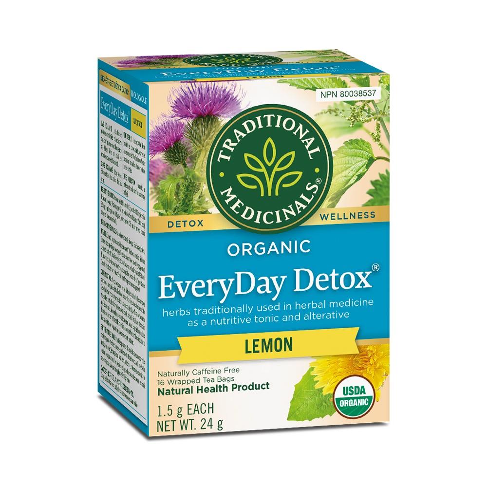 TRADITIONAL MEDICINALS TEA EVERYDAY DETOX LEMON - 16 TEA BAGS