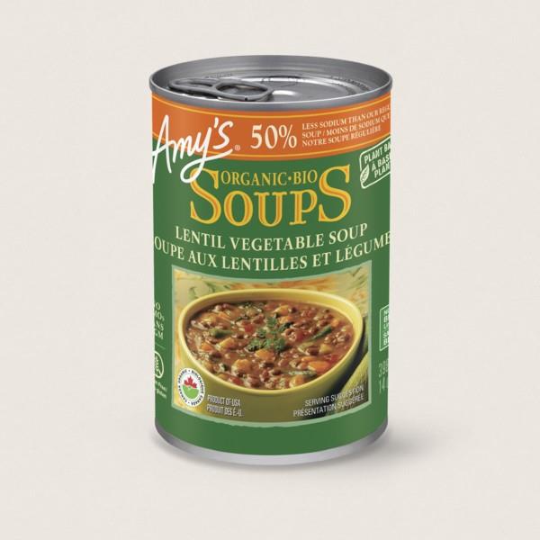 ORGANIC LOW SODIUM LENTIL VEGETABLE SOUP - 398ml