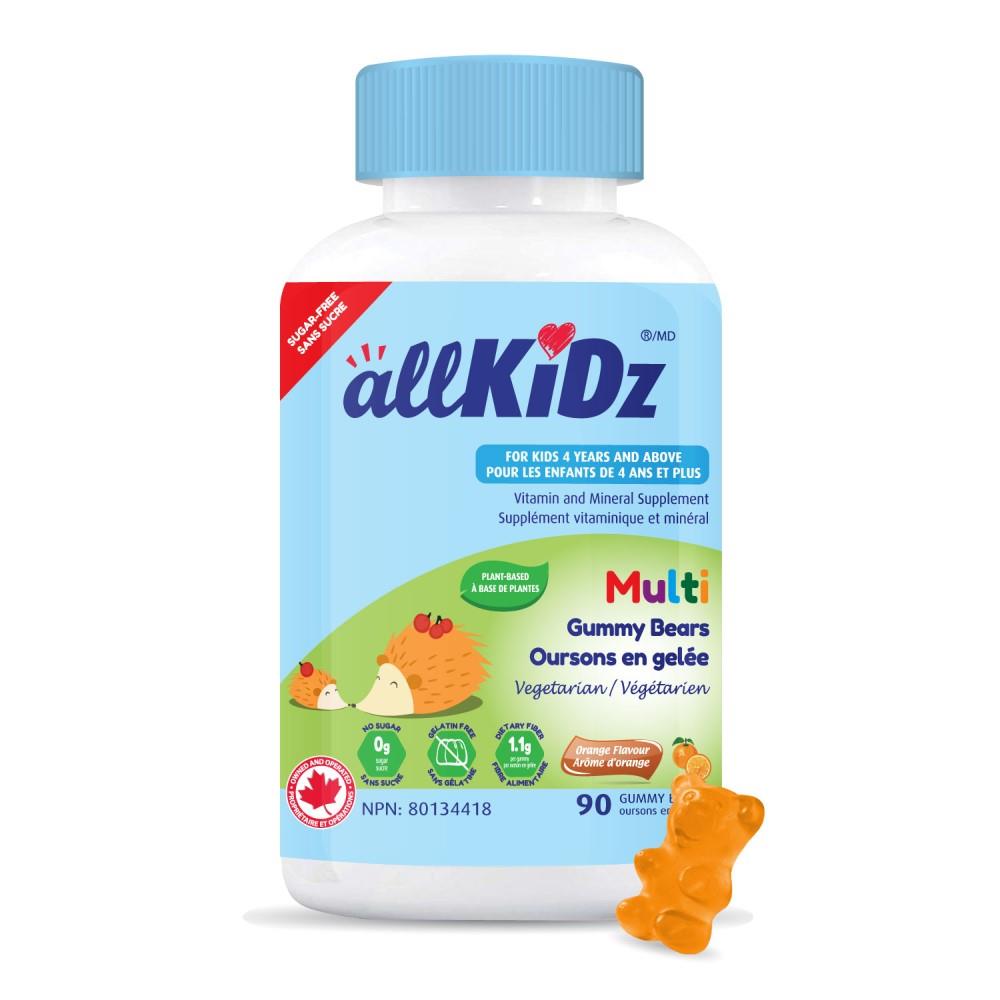 KIDS MULTI GUMMY BEARS VEGETARIAN - ORANGE / 90 GUMMIES