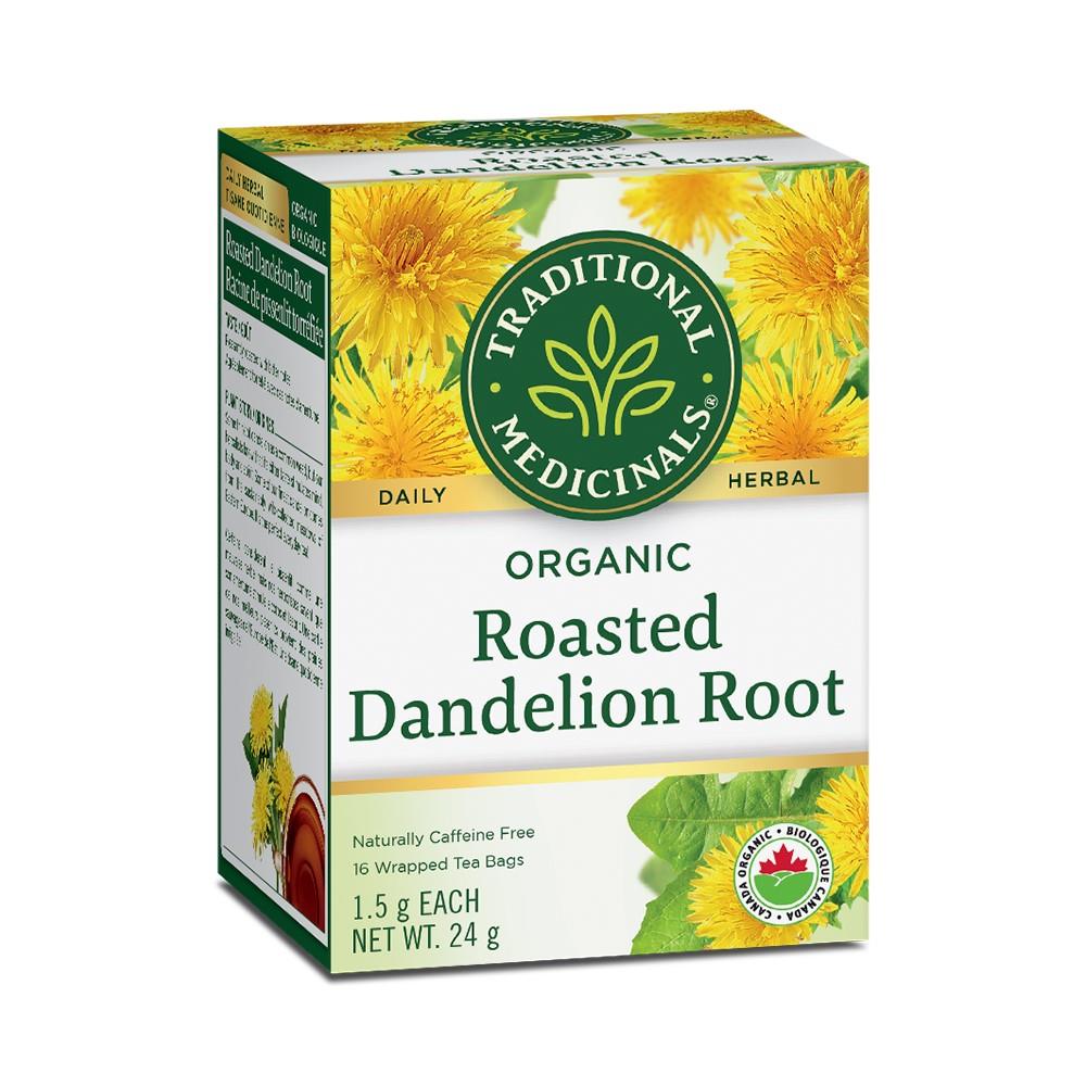 TRADITIONAL MEDICINALS TEA ROASTED DANDELION ROOT - 16 TEA BAGS