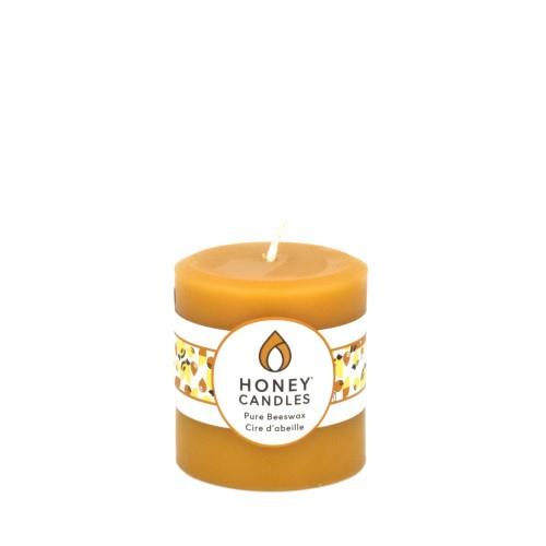 HC BEESWAX CANDLE NATURAL 3"