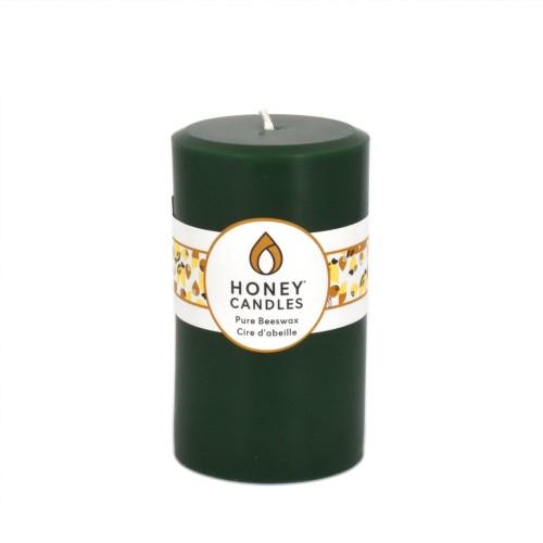 HC BEESWAX CANDLE GREEN 5"