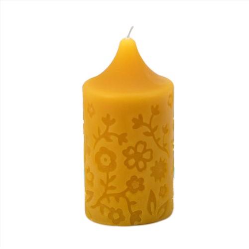 HC BEESWAX CANDLE SMALL FLOWER