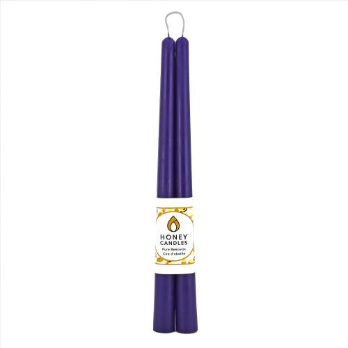 HC BEESWAX TAPER VIOLET - 12" PAIR