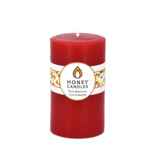 HC BEESWAX CANDLE RED 5"