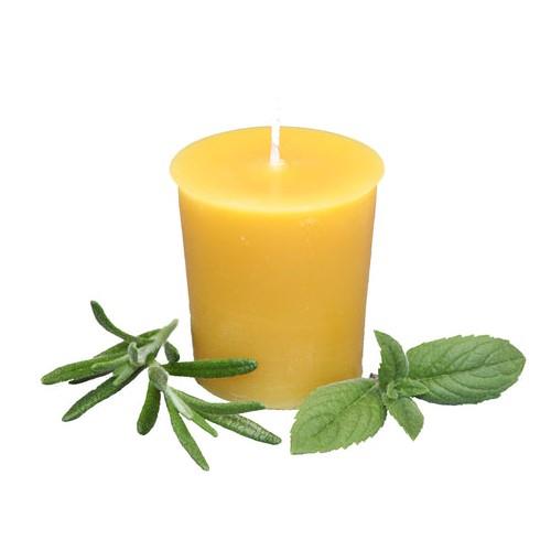 HC BEESWAX VOTIVE ROSEMARY MINT