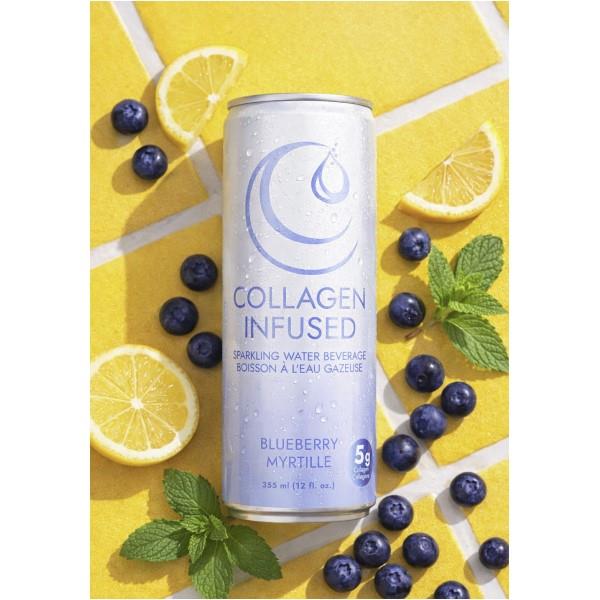 SPARKLING WATER w COLLAGEN - BLUEBERRY / 355ml