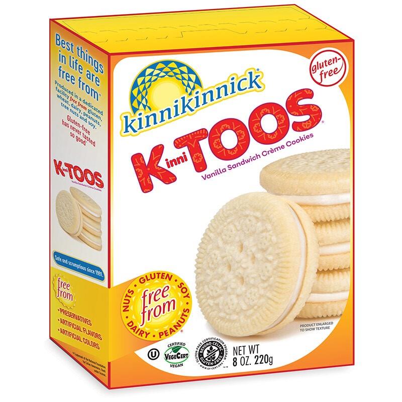 KINNIKINNICK COOKIES VANILLA SANDWICH, 220G