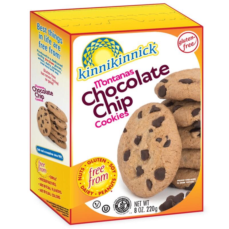 KINNIKINNICK COOKIES MONTANAS CHOCOLATE CHIP, 220G