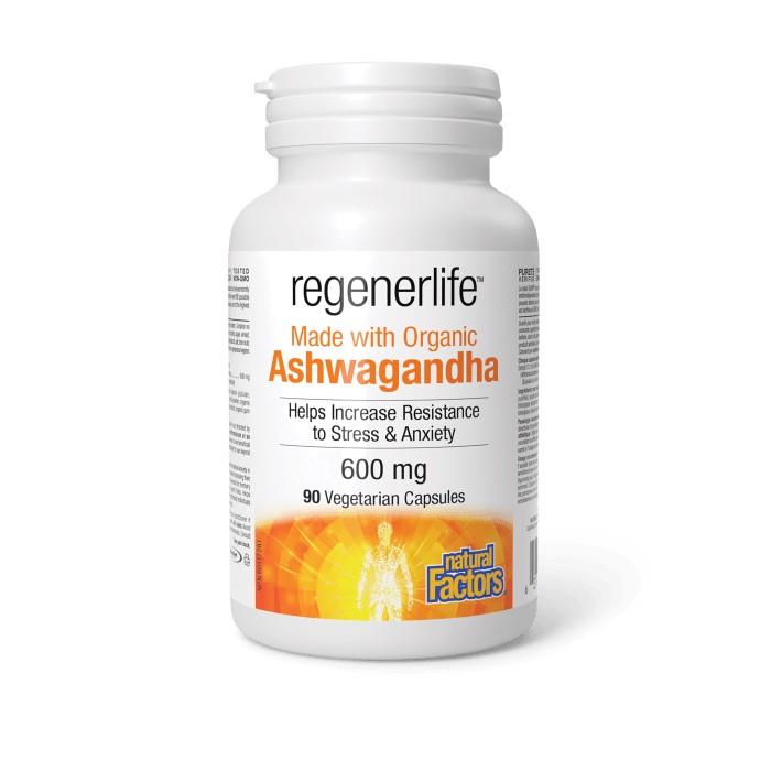 NATURAL FACTORS REGENERLIFE ASHWAGANDHA - 600mg / 90 CAPSULES