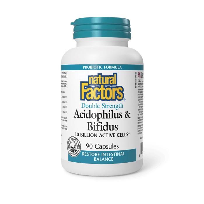 ACIDOPHILUS & BIFIDUS DOUBLE STRENGTH - 10 BILLION / 90 CAPSULES