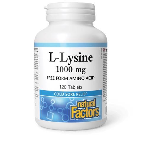 NATURAL FACTORS L-LYSINE 1000MG 120 TABLETS