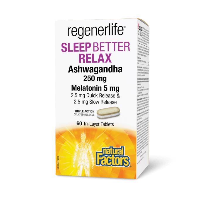 NATURAL FACTORS REGENERLIFE SLEEP BETTER RELAX - 60 TABLETS