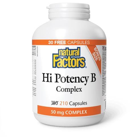 Hi Potency B Complex, 50mg, Bonus Size (210 Caps)