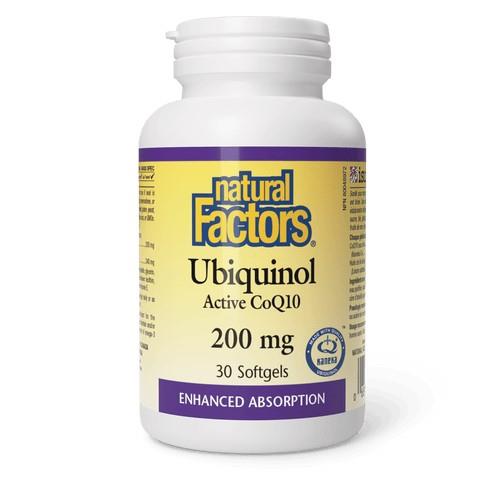 Natural Factors Ubiquinol Active CoQ10, 200mg, 30 softgels