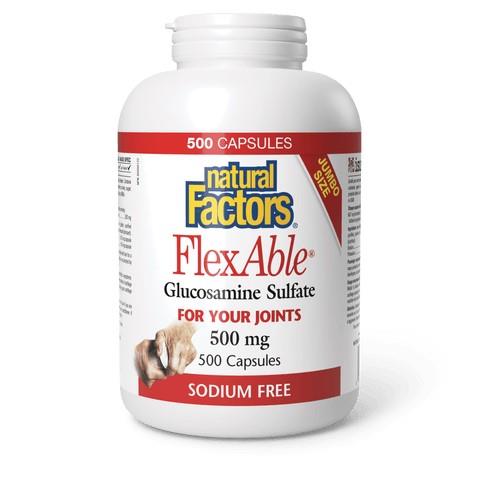 FlexAble Glucosamine Sulfate, 500mg, 500Caps
