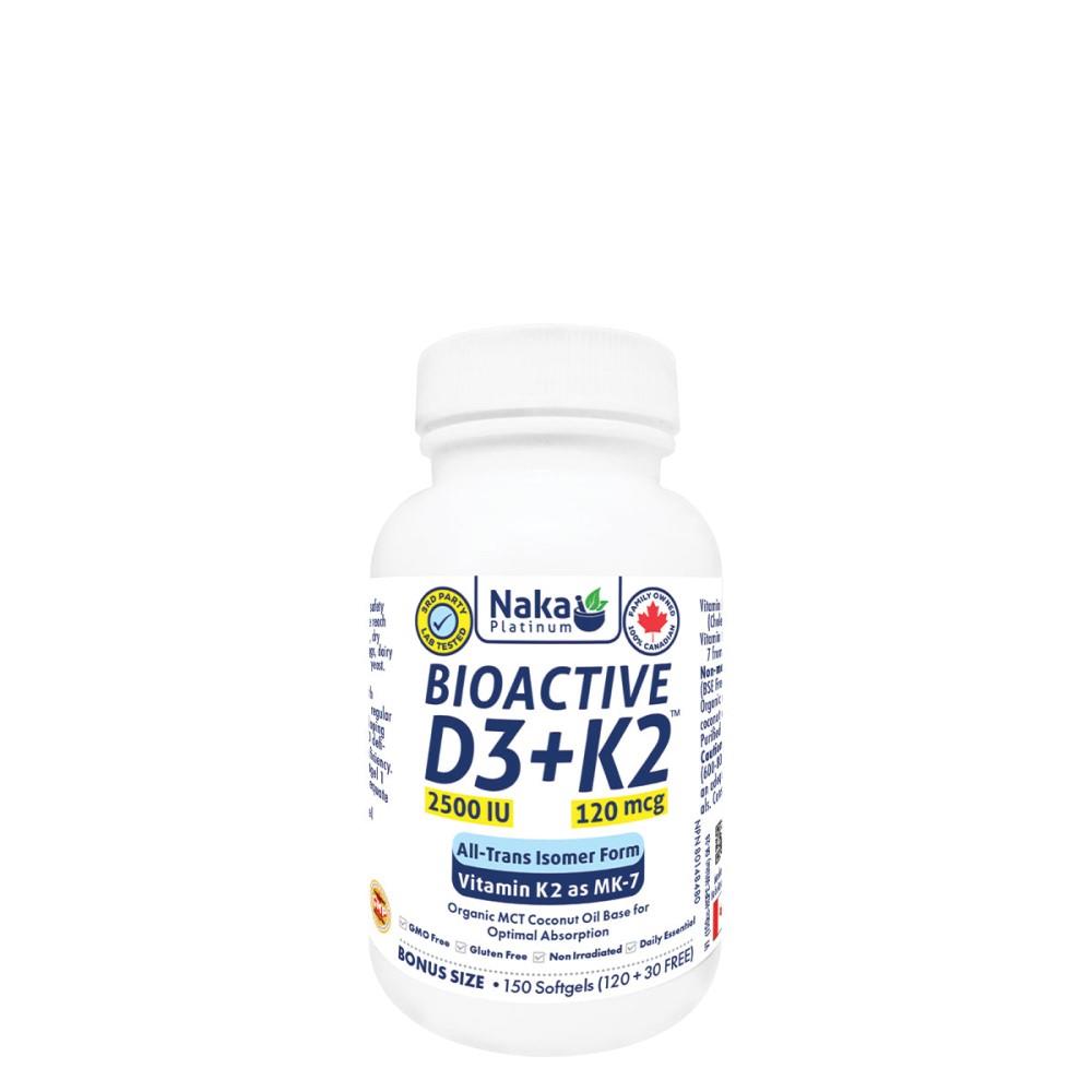 VITAMIN D3 + VITAMIN K2 - 2500 IU + 120mcg / 150 SOFTGELS