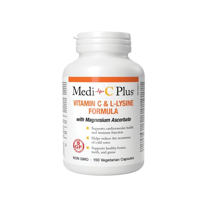 MEDI-C PLUS VITAMIN C & L-LYSINE with MAGNSEIUM - 150 VCAPS