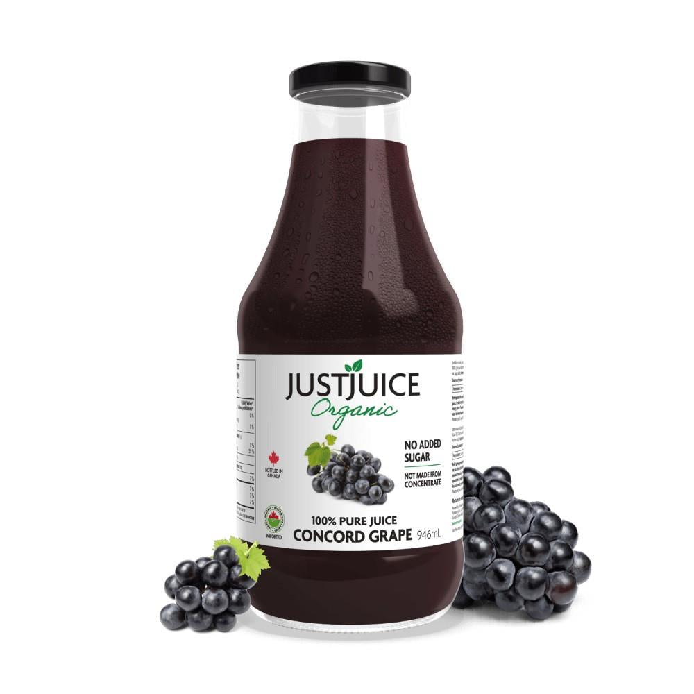 JUST JUICE ORGANIC CONCORD GRAPE JUICE - 946ml