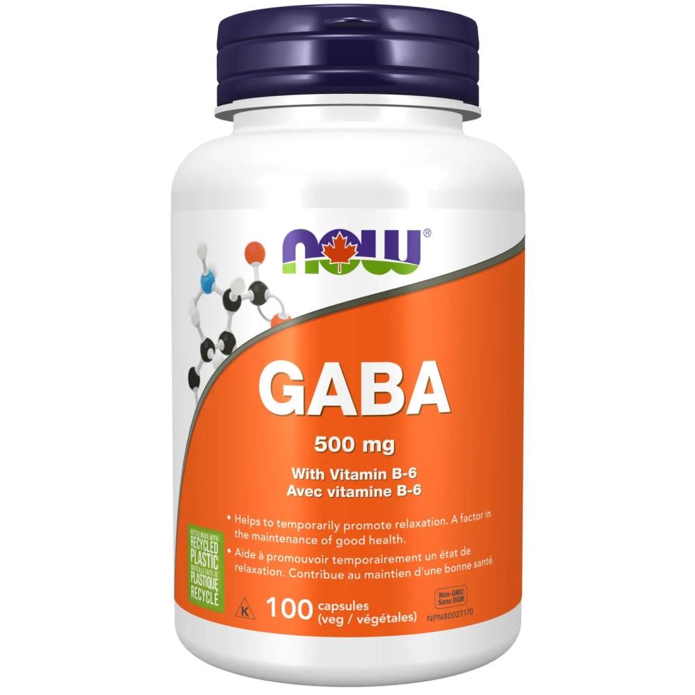 NOW GABA w B6 - 500mg / 100 VCAPS