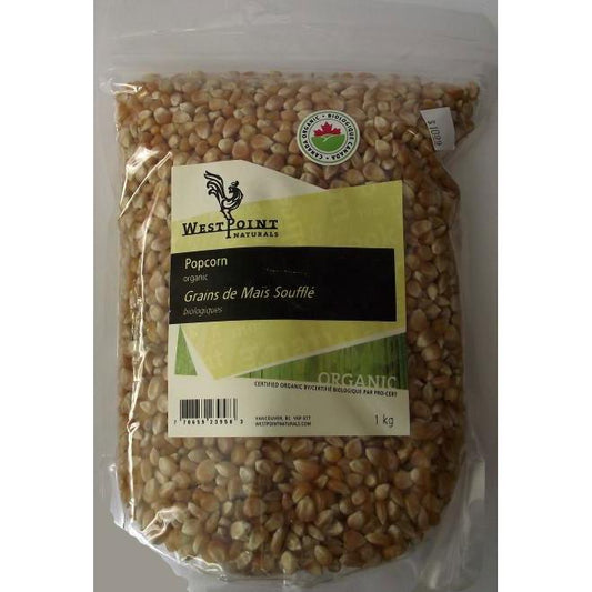Westpoint Naturals Organic Popcorn - 1kg - Homegrown Foods, Stony Plain