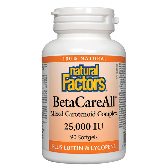 Natural Factors BetaCareAll, 25,000IU - 90 Softgels - Homegrown Foods, Stony Plain