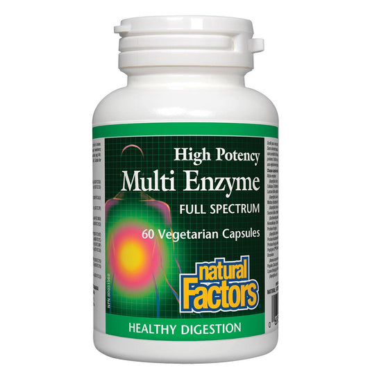Natural Factors High Potency Multi Enzyme, Full Spectrum, 60 VCaps