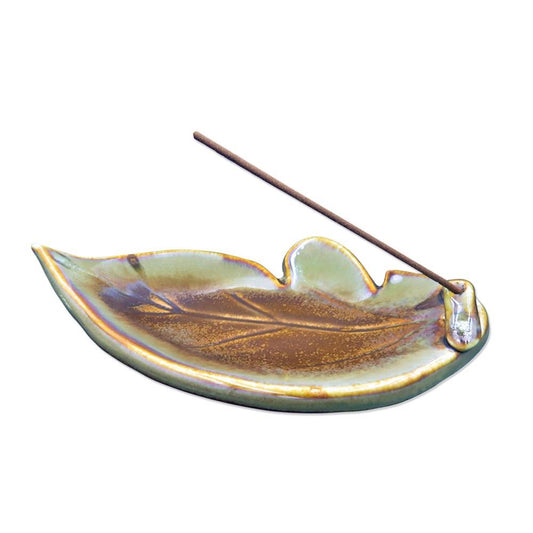 SHOYEIDO INCENSE HOLDER LEAF DESERT SAGE