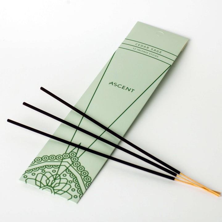 ASCENT INCENSE CEDAR SAGE - 12 STICKS