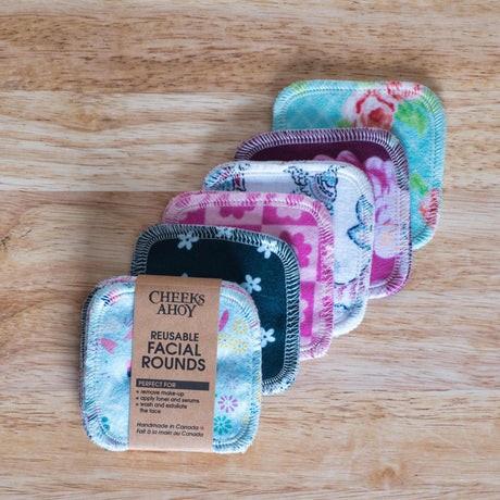 CHEEKS FACIAL ROUNDS + BAG FLORAL 12PK