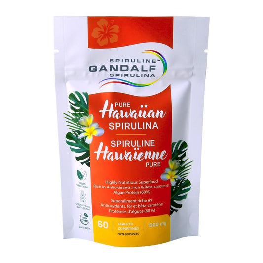 GANDALF SPIRULINA HAWAIIAN - 1000mg / 60 TABS