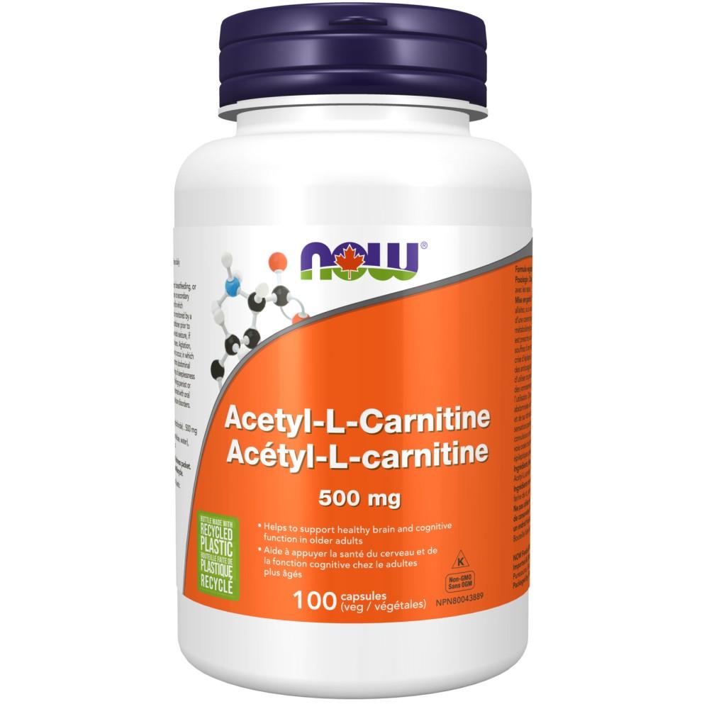 NOW ACETYL L-CARNITINE - 500mg / 100 VCAPS