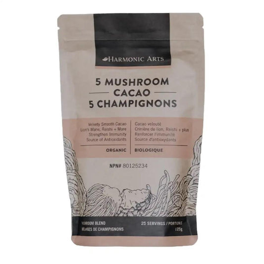 HARMONICS ARTS 5 MUSHROOM CACAO HERBAL LATTE - 125g