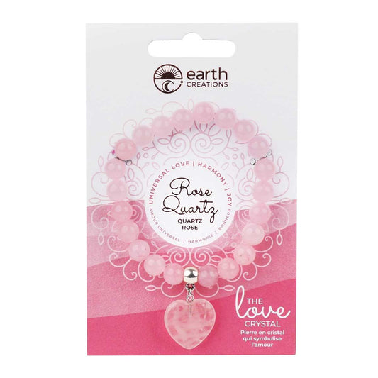 EARCRE BRACELET ROSE QUARTZ HEART