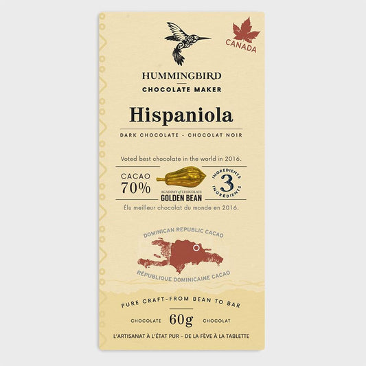 DARK CHOCOLATE BAR - HISPANIOLA / 60g
