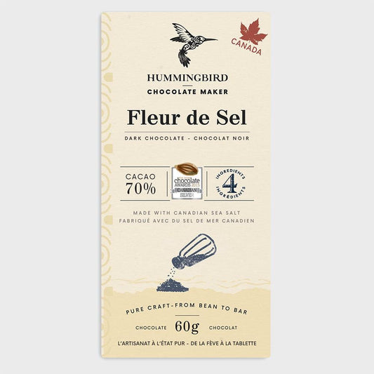 DARK CHOCOLATE BAR - FLEUR DE SEL / 60g