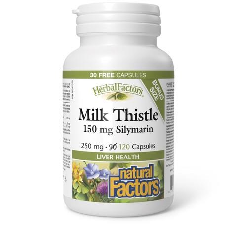 NATURAL FACTORS MILK THISTLE w SILYMARIN 120 CAPS