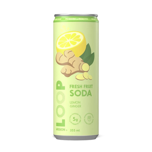 PROBIOTIC SODA - LEMON GINGER / 355ml
