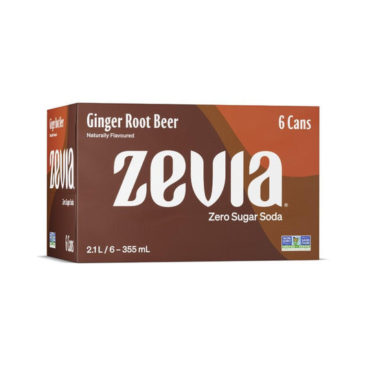 ZEVIA CASE SODA ROOT BEER, 6PK