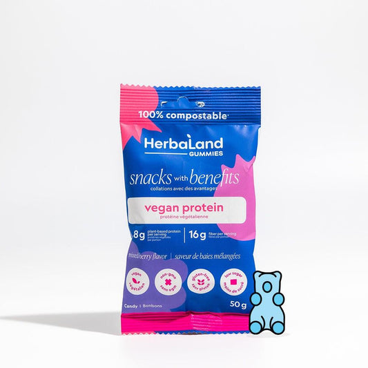 HERBALAND NATURALS VEGAN PROTEIN GUMMIES - 50g